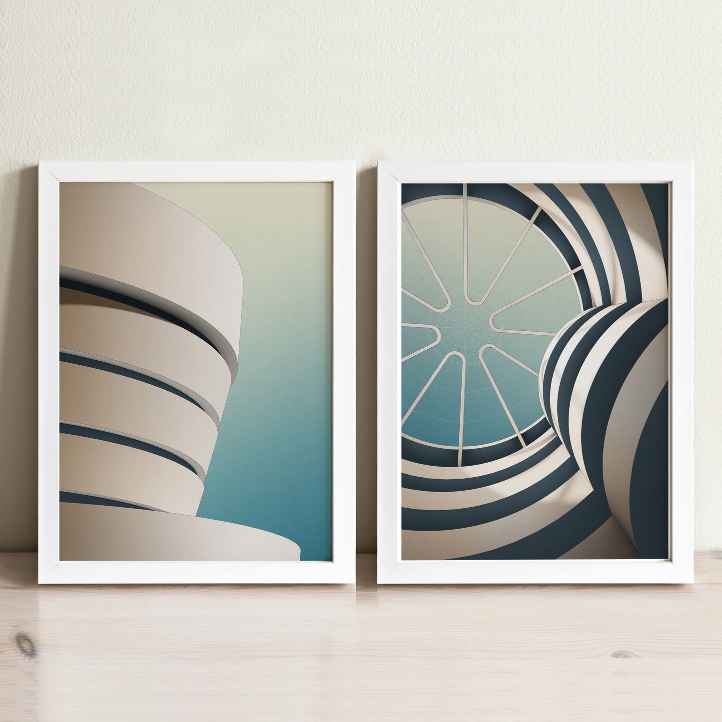 Guggenheim Museum Two Print Set | Frank Lloyd Wright