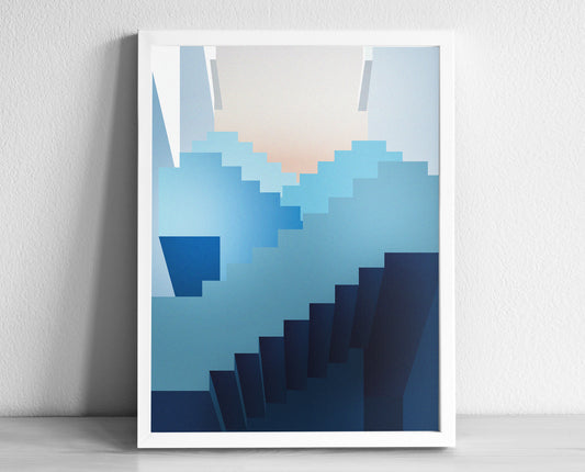 Muralla Roja Art Print Blue | Ricardo Bofill