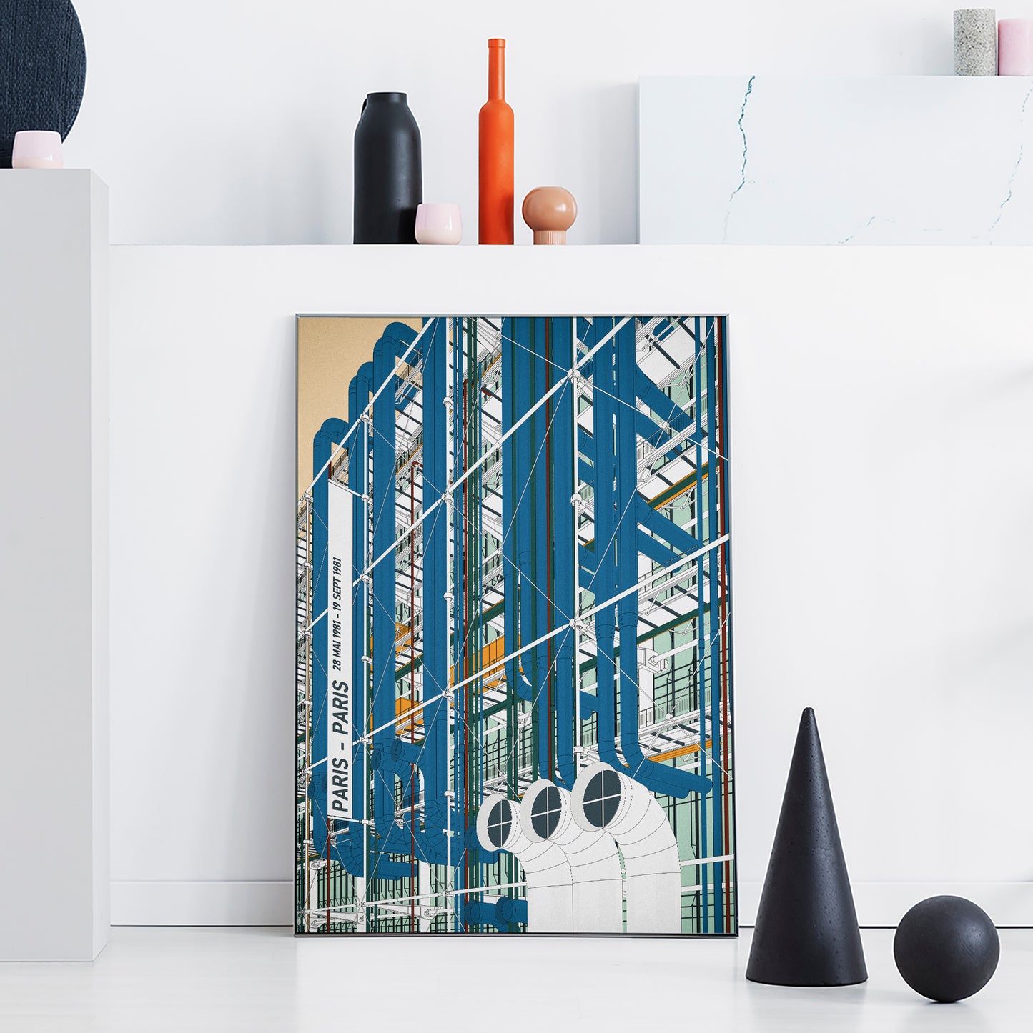 Centre Pompidou Art Print Paris | Renzo Piano & Richard Rogers