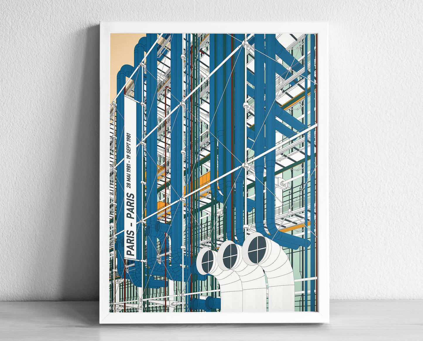 Centre Pompidou Art Print Paris | Renzo Piano & Richard Rogers