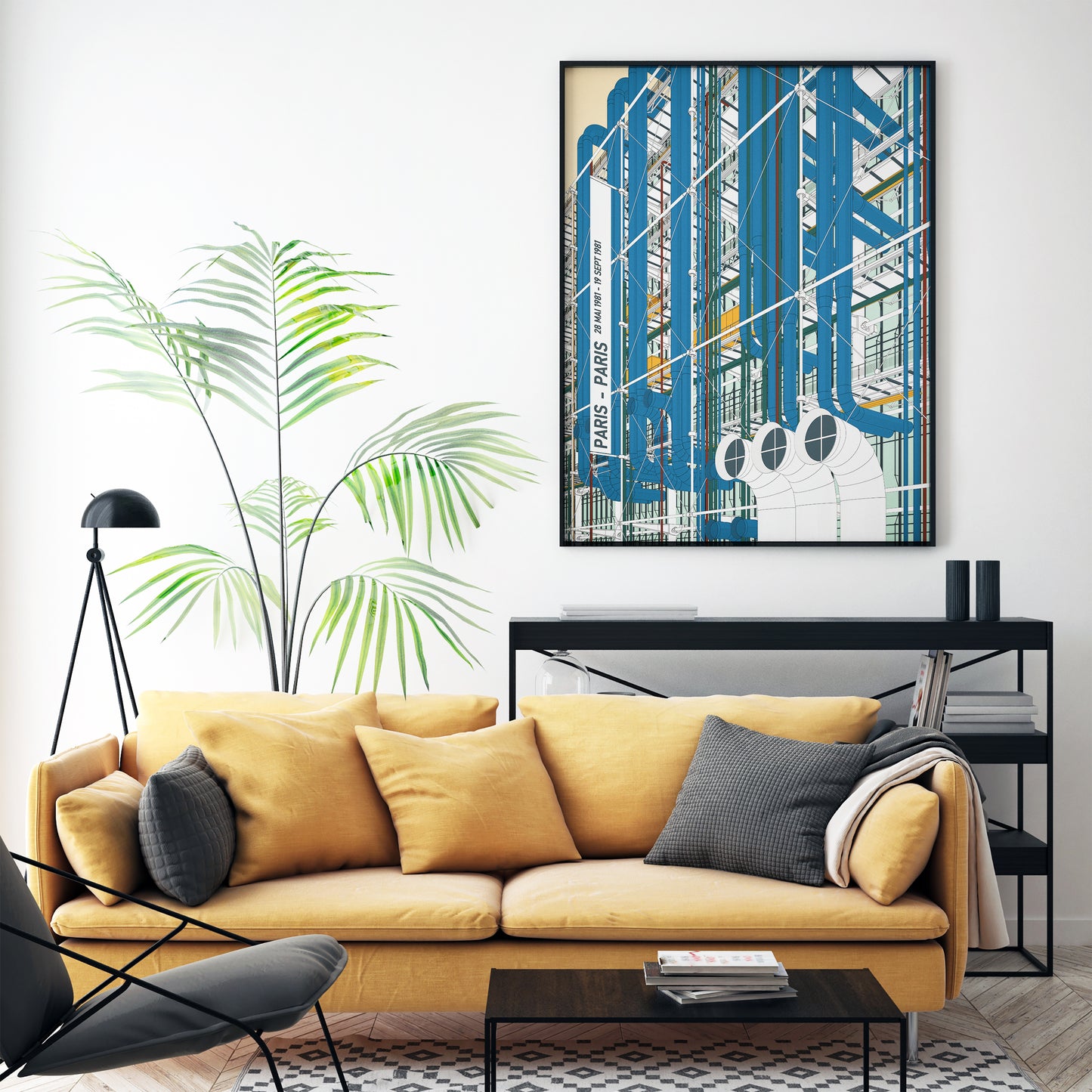 Centre Pompidou Art Print Paris | Renzo Piano & Richard Rogers