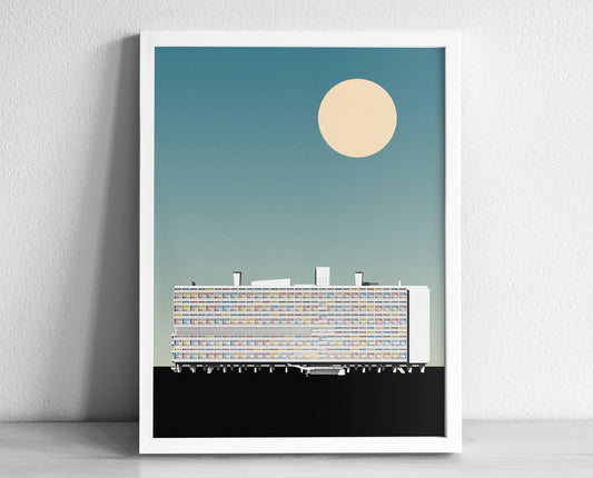 Unité d'habitation Elevation Art Print | Le Corbusier