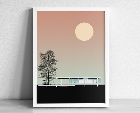 Farnsworth House Art Print | Mies van der Rohe