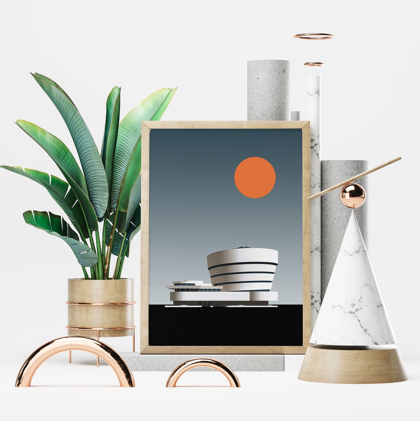 Guggenheim Elevation Art Print | Frank Lloyd Wright