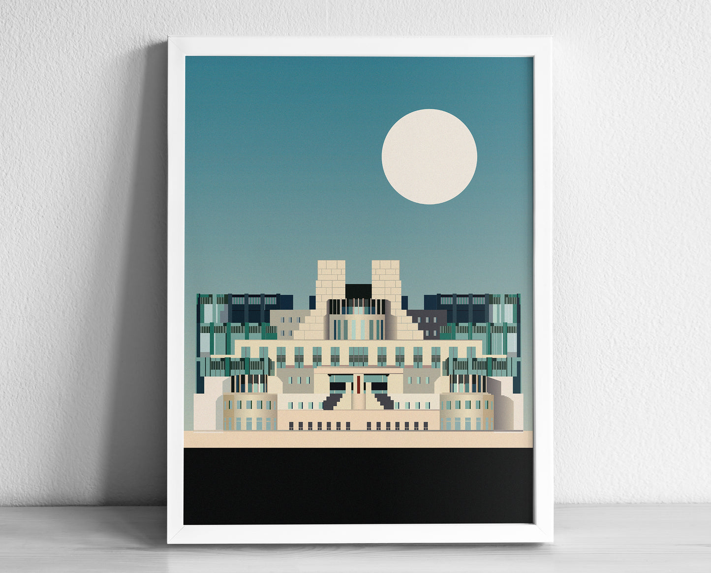 MI6 Building Vauxhall Art Print | Terry Farrell