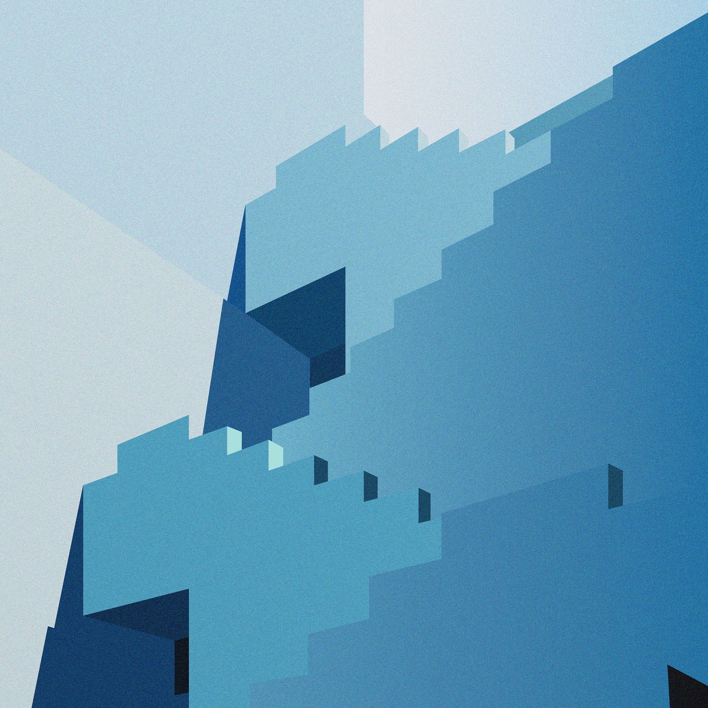 Muralla Roja Blue Two Print Set | Ricardo Bofill