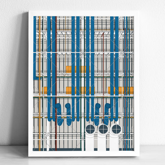 Centre Pompidou Art Print | Renzo Piano & Richard Rogers