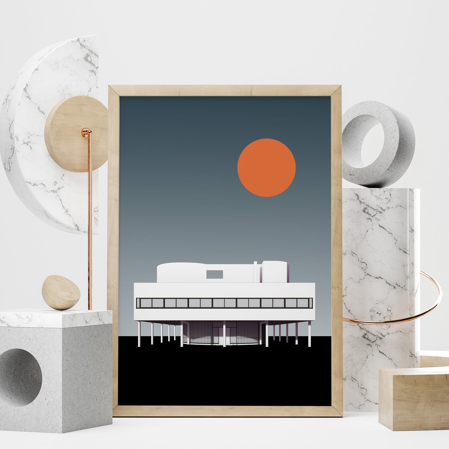 Villa Savoye Art Print | France | Le Corbusier